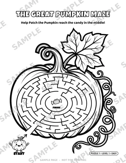Sample page: the Great Pumpkin maze